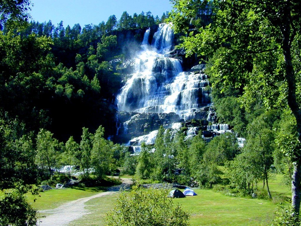Spectacular Waterfall in Noway