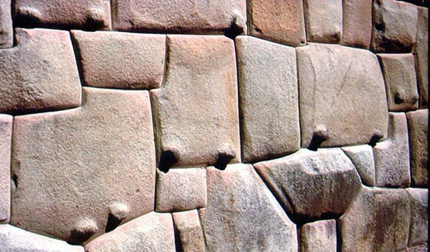 Stone blocks fitted closely together without mortar